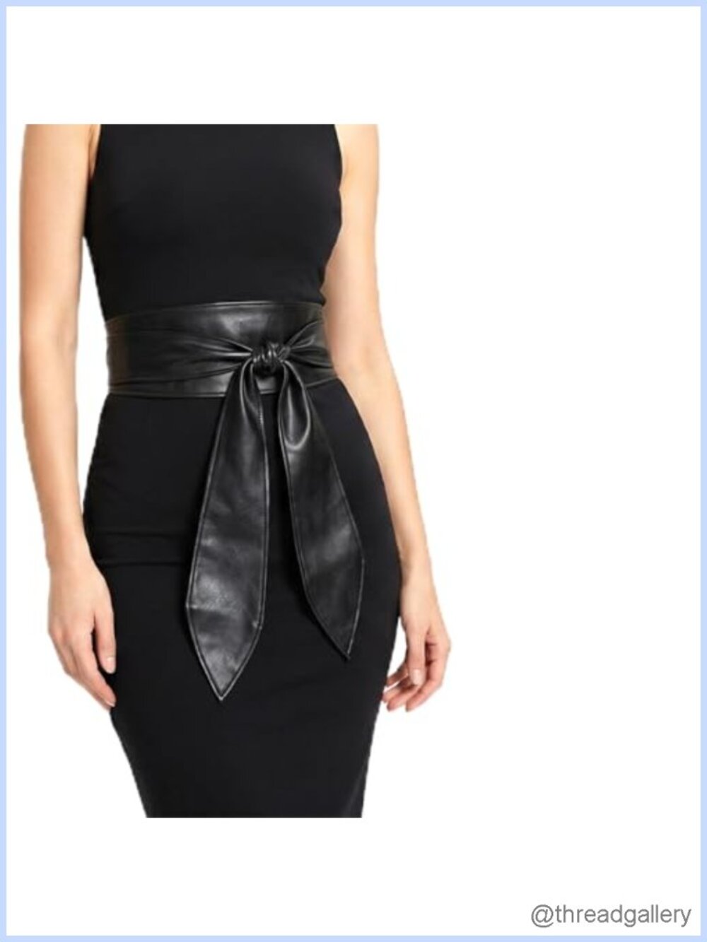 Faux Leather Wide Obi Belt Stretchy Wrap Waist Corset Belt for Dress